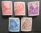 Stamp DDR A43 1957-58 #333, 335-8 MNH