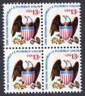 Scott #1596 Eagle & Shield Block of 4 Stamps - MNH