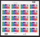 Scott #3558 Happy Birthday Sheet of 20 Stamps - MNH