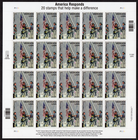 Scott #B2 9-11 America Responds Full Sheet of 20 Stamps - MNH P#P1111