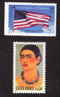Scott #3508-3509 Honoring Veterans Flag Frida Kahlo Single Stamp - MNH