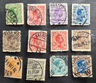 Stamp Denmark 1913-28 King Chrisitian X A16 set of 12 used