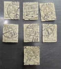 Stamp Denmark 1934-41 King Christian X A33 #239 set of 7 used