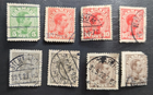 Stamp Denmark 1913-1928 King Christian X A16 set of 8 used
