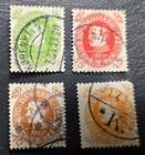 Stamp Denmark 1930 King Christian X A31 #210, 213, 214, 217 used
