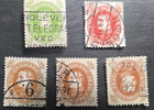 Stamp Denmark 1930 King Christian X A31 #210, 213 x3, 214 used