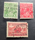 Stamp Australia 1914-1934 #23, 26 & 147 used