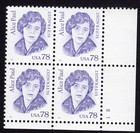 Scott #2943 Alice Paul Plate Block Of 4 Stamps - MNH