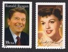 Scott #4077-4078 Judy Garland Ronald Reagan Single Stamp - MNH