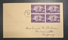 Vermont 150th Anniversary of Statehood FDC, # 903, 3-Cent, 1941, Block of four