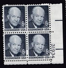 Scott #1393 Dwight Eisenhower Plate Block of 4 Stamps - MNH P#31934 LR
