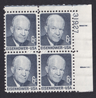 Scott #1393 Dwight Eisenhower Plate Block of 4 Stamps - MNH P#31927 UR