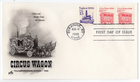 Scott #2452 & 2260 Circus Wagon (08/31/1990) Artcraft Coil Pair FDC Syracuse NY