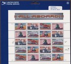 Scott #3337a (3333-3337) All Aboard! Trains Sheet of 20 Stamps - Sealed Blue