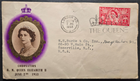 Stamp Great Britain 1953 Cover #313 Queen Elizabeth II Coronation London to USA