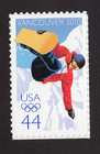 Scott #4436 Vancouver Winter Olympics Snowboarder Single Stamp - MNH