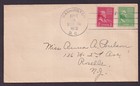 Scott #804 806 Washington & Adams Washington DC 06-03-1938 Pair FDC #1