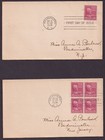 Scott #829 William McKinley Washington DC 12-02-1938 (2) FDC Single & Block of 4