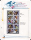Scott #2992a-2997a Jazz Musicians Garden Flowers 3 White Ace Pages