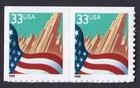 Scott #3278e 33¢ Flag over City Booklet Pair of Stamps - MNH