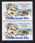 Scott #c100 Glenn Curtiss Aviation Pioneer Vertical Pair of Stamps - MNH