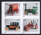 Scott #3629 Antique Toys Booklet Block of 4 37¢ Stamps - MNH Mail Wagon 1st