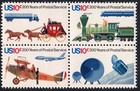 Scott #1575a Postal Service Bicentennial Block of4 Stamps - MNH Horse 1st
