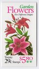 Scott #BK215 (2833a) - Garden Flowers Booklet of 20 Stamps - MNH P#2