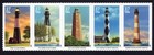Scott #3791a Southeastern Lighthouses Block of 5 Stamps - MNH Tybee Island 1st