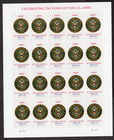 Scott #6010 US Army 250th Anniversary Sheet of 20 Forever Stamps - MNH