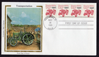 Scott #2127b Tractor 05/26/1989 Coil of 4 FDC Rosemont IL Colorano Silk