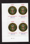 Scott #6010 US Army 250th Anniversary Plate Block of 4 Stamps MNH