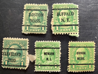 Stamp US 1923 Ben Franklin #552 with multiple cancellations