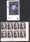 Scott #3943 Greta Garbo Plate Block of 8 Stamps - MNH w/Swedish booklet (2517C)