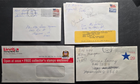 Stamp US 4 Covers 1992-93 #U619, 2523, 2602, 2604 2 have notecards inside