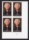 Scott #6022 Barbara Bush Plate Block of 4 Forever Stamps - MNH