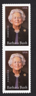 Scott #6022 Barbara Bush Plate Vertical Pair of Forever Stamps - MNH