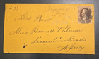 Jackson Stamp # 135, 2 Cent, 1870-71, Hand Cancelled