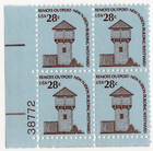 Scott #1604 Fort Nisqually Plate Block of 4 Stamps - MNH P#38772 LL #1