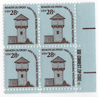 Scott #1604 Fort Nisqually Zip Block of 4 Stamps - MNH LR