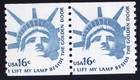 Scott #1619 Statue of Liberty Coil Pair of Stamps - MNH