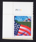 Scott #3449 Flag Over Farm Plate # Single Stamp - MNH
