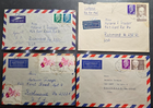 Stamp 4 Covers 1968 DDR to US via Air Mail #583,584,586,588,939,1059 & 1078