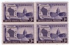 Scott #957 Wisconsin Forward Block of 4 Stamps - MNH