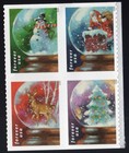 Scott #5819a (5816-19) Snow Globes Block of 4 Forever Stamps - MNH UV