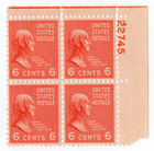 Scott #811 John Quincy Adams Plate Block of 4 Stamps - MNH P#22745 UR #7 VF/XF