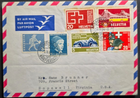 Stamp Swiss Cover 1964 Airmail to Virginia USA #382, 431, 434, 436 & B339
