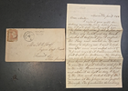 Scott # 64 envelope w/4 page letter dated JAN 7, 1866, cancelled on JAN 9