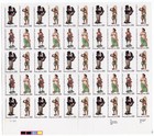 Scott #2240-2243a Woodcarved Figurine (Folk Series) Sheet of 50 Stamps - MNH LL