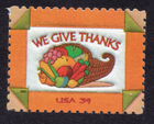 Scott #3546 We Give Thanks Single Stamp - MNH